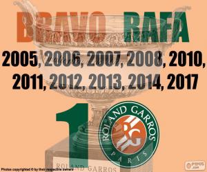 yapboz Rafa Nadal, 10 Roland Garros